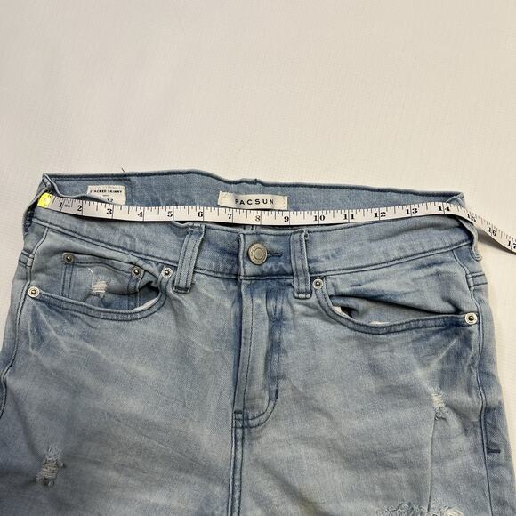 Pacsun Los Angeles Stacked Skinny Light Blue Jeans 29x32 Active Stretch School - Picture 11 of 11